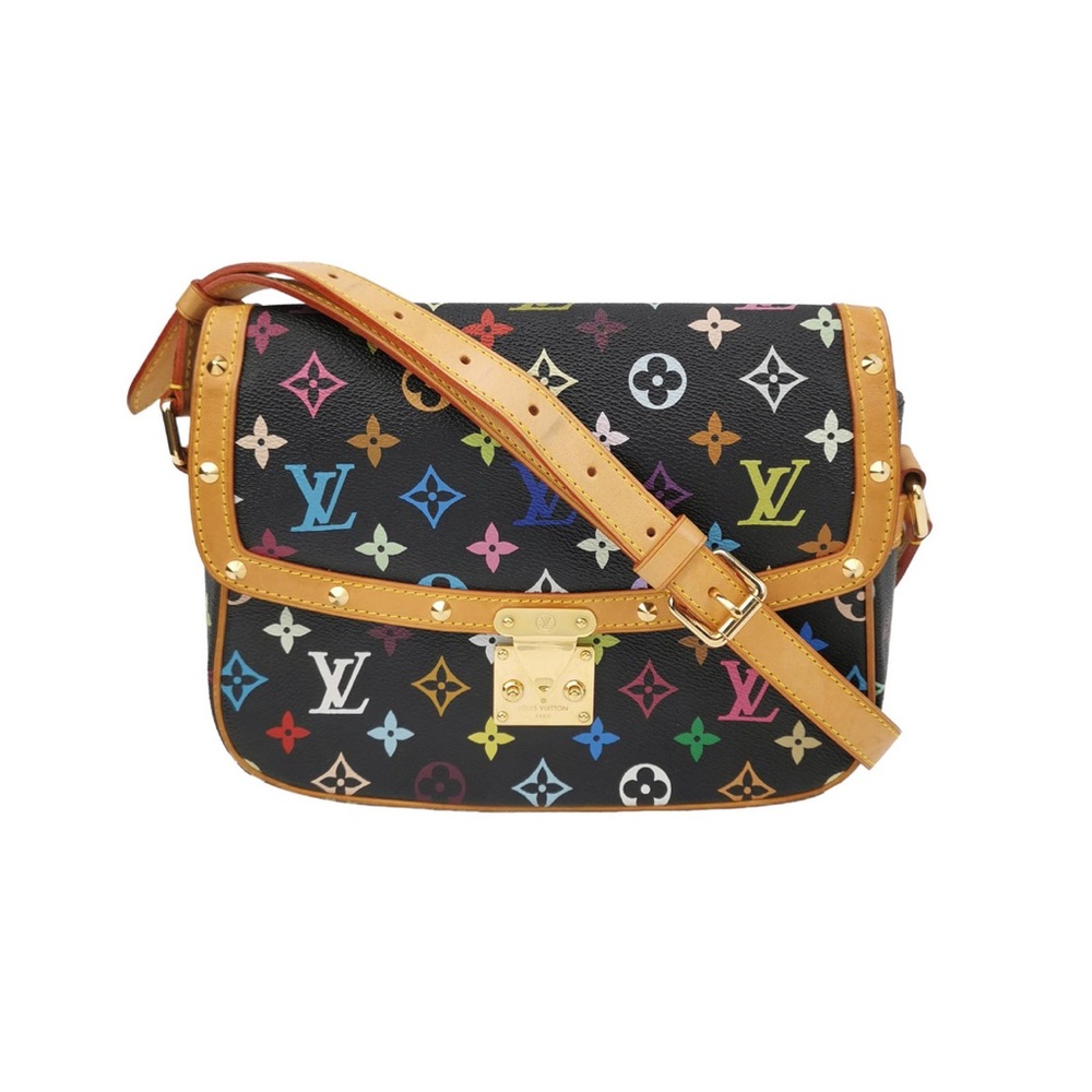 Louis Vuitton Monogram Multicolor Sologne Shoulder Bag Diagonal Noir